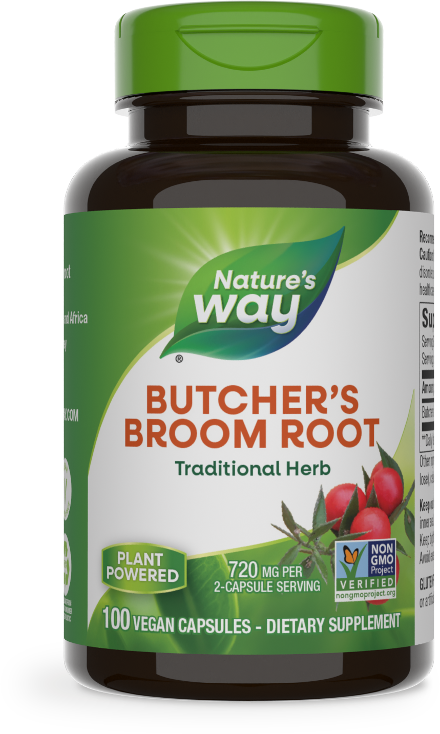 slide 1 of 1, Nature's Way Butcher's Broom Root, 100 ct