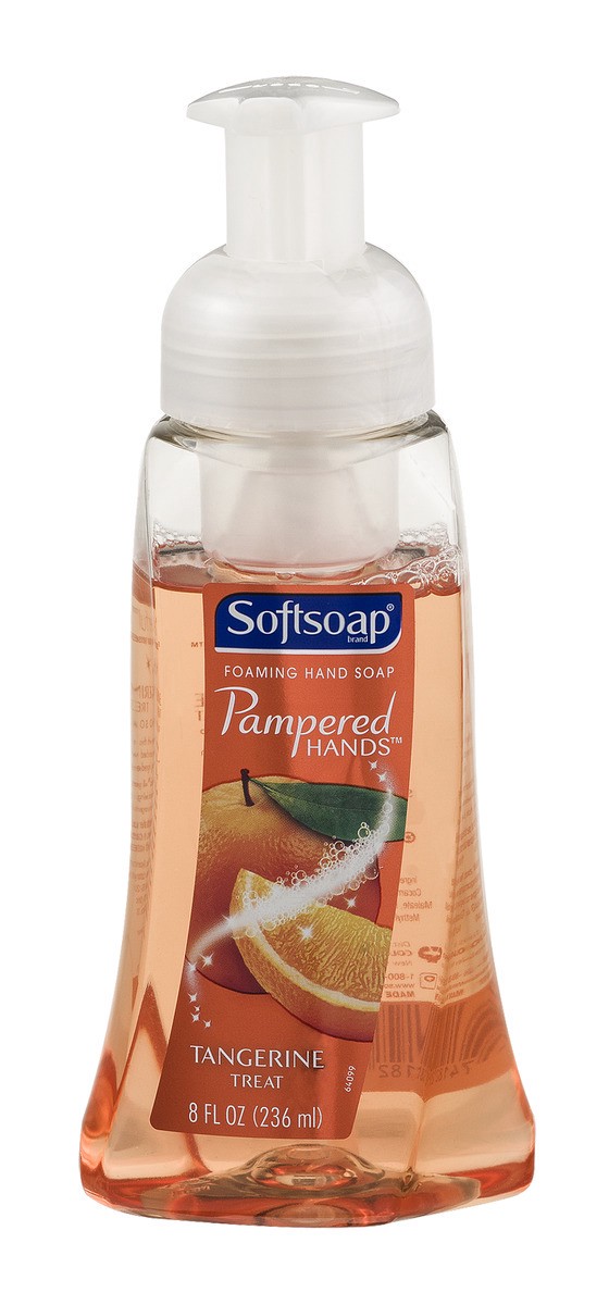 slide 1 of 9, Softsoap Pampered Hands Foaming Hand Soap Tangerine Treat, 8 fl oz