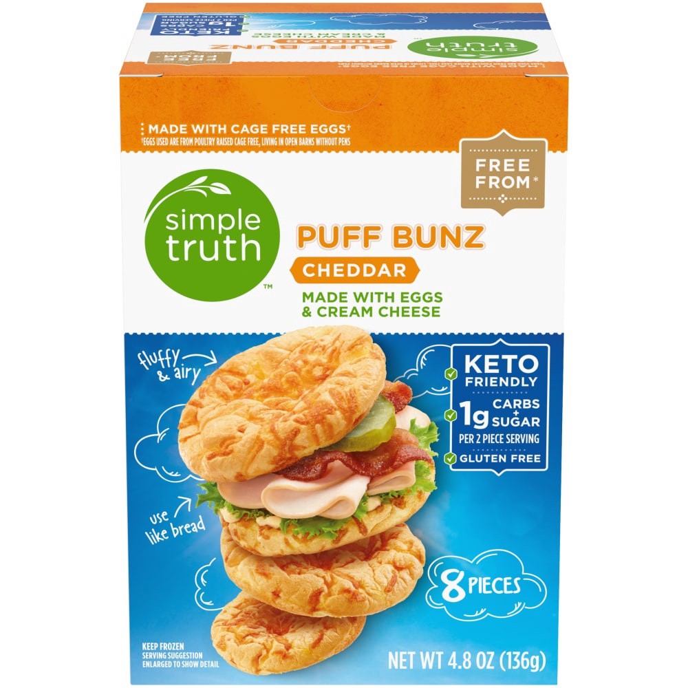 slide 2 of 3, Simple Truth Cheddar Puff Bunz, 8 ct; 4.8 oz