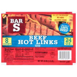 Bar-S Beef Hot Links Sausage 24 oz