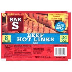 Bar-S Beef Hot Links Sausage 24 oz