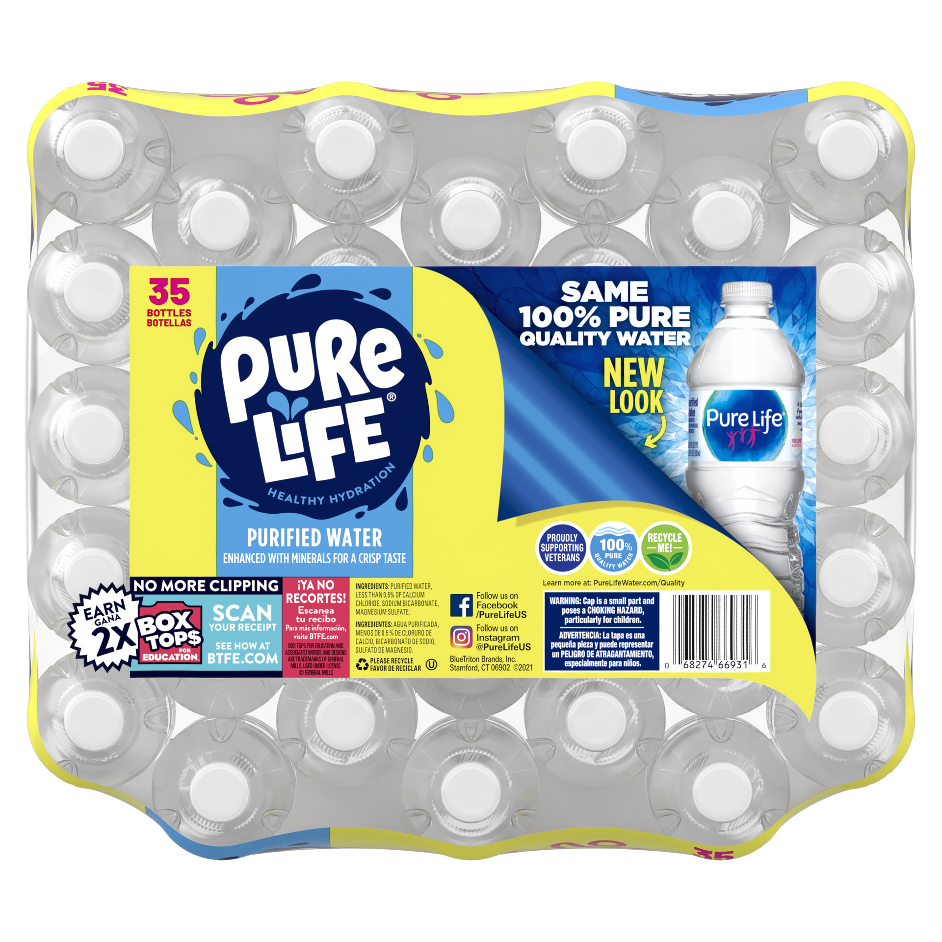 slide 3 of 5, Pure Life Purified Water, 16.9 Fl Oz, Plastic Bottled Water (35 Pack) - 16.9 fl oz, 16.9 fl oz