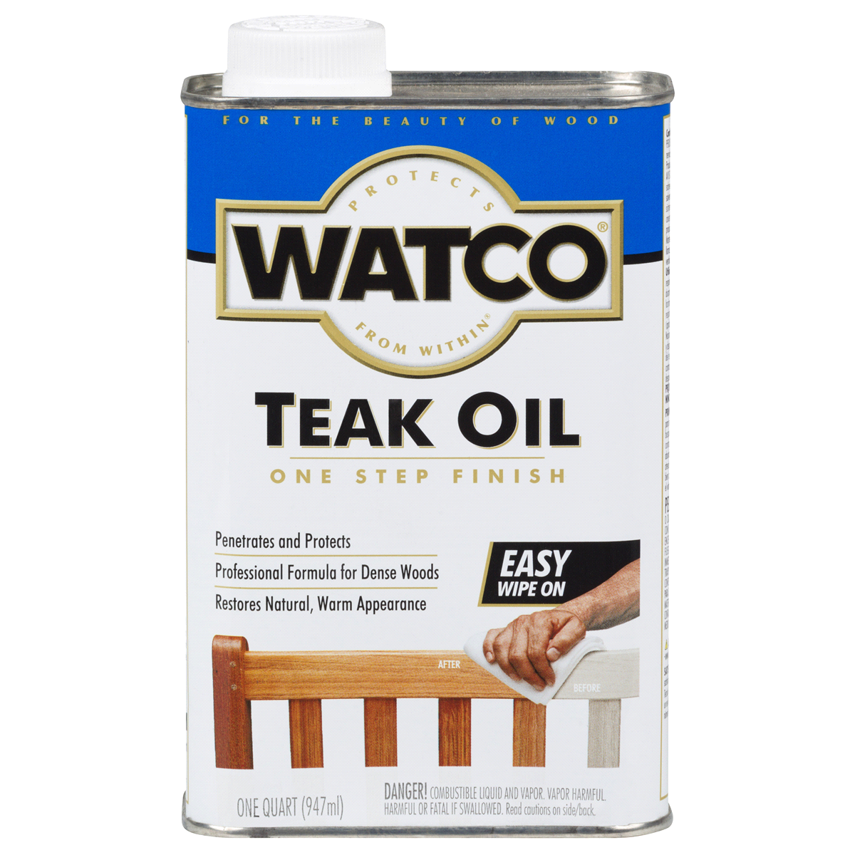 slide 1 of 5, Rustoleum Watco Teak Oil Finish - A67141, Quart, 1 qt