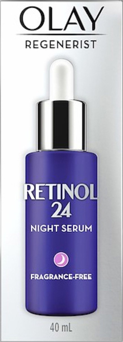 slide 3 of 8, Olay Regenerist Retinol 24 Night Facial Serum, 1.3 oz, 1.3 fl oz