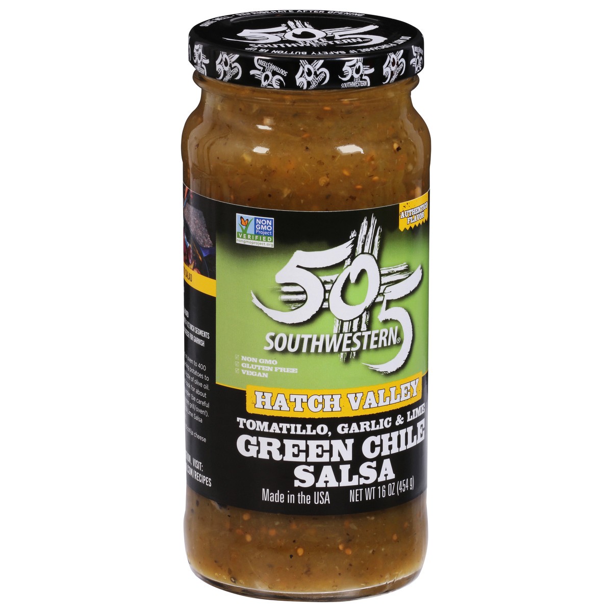 slide 2 of 9, Hatch Valley Green Chile Tomatillo Garlic & Lime Salsa 16 oz, 16 oz