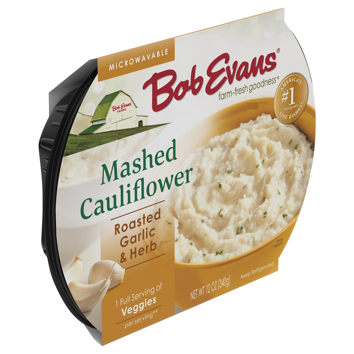 slide 8 of 9, Bob Evans Roasted Garlic & Herb Mashed Cauliflower 12 oz, 12 oz