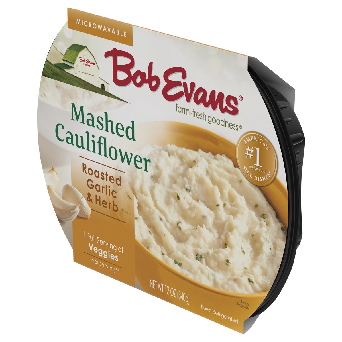 slide 7 of 9, Bob Evans Roasted Garlic & Herb Mashed Cauliflower 12 oz, 12 oz