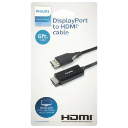 Philips Displayport to HDMI 6 Feet Audio/Video Cable 1 ea