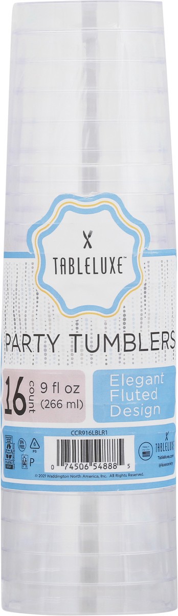 slide 5 of 9, Tableluxe 9 fl oz Elegant Fluted Design Party Tumblers 16 Count 16 ea, 16 ct