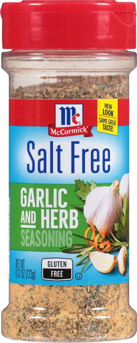 slide 6 of 10, McCormick Salt Free Garlic and Herb Seasoning, 4.37 oz, 4.37 oz