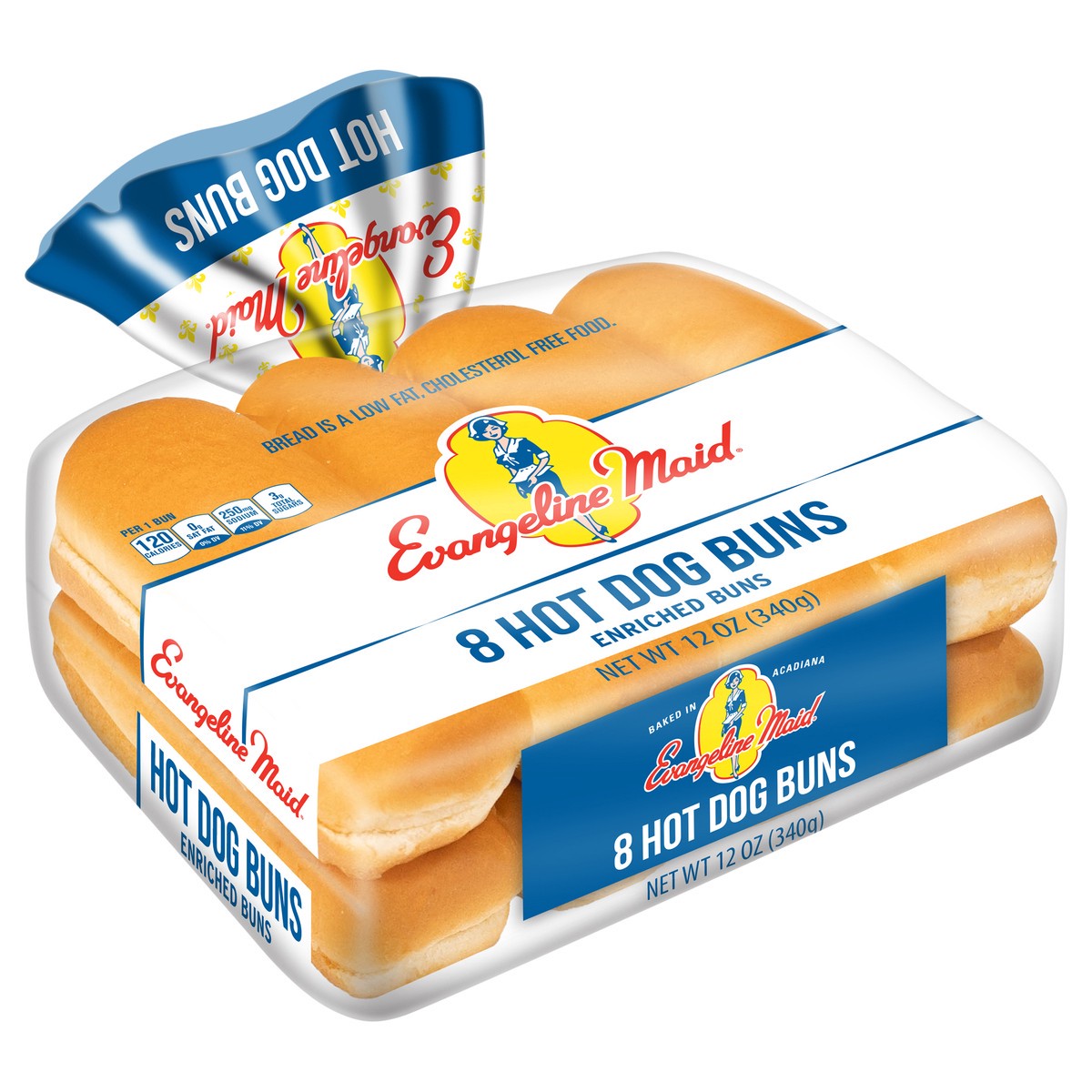 slide 8 of 11, Evangeline Maid Enriched Hot Dog Buns 8 ea, 8 ct