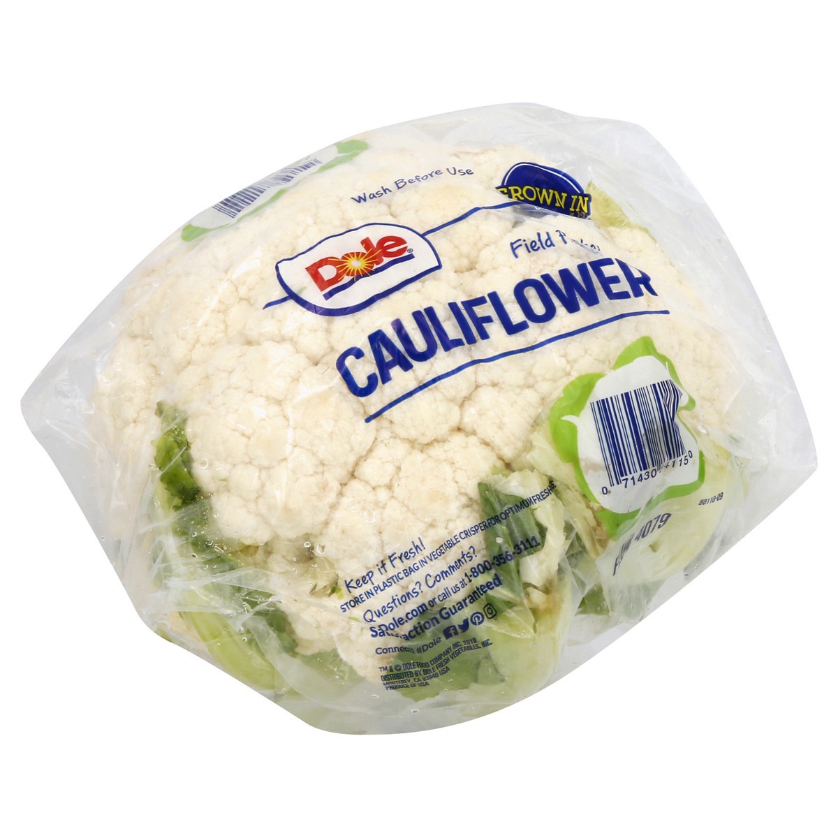 slide 6 of 9, Dole Cauliflower, 1 ct