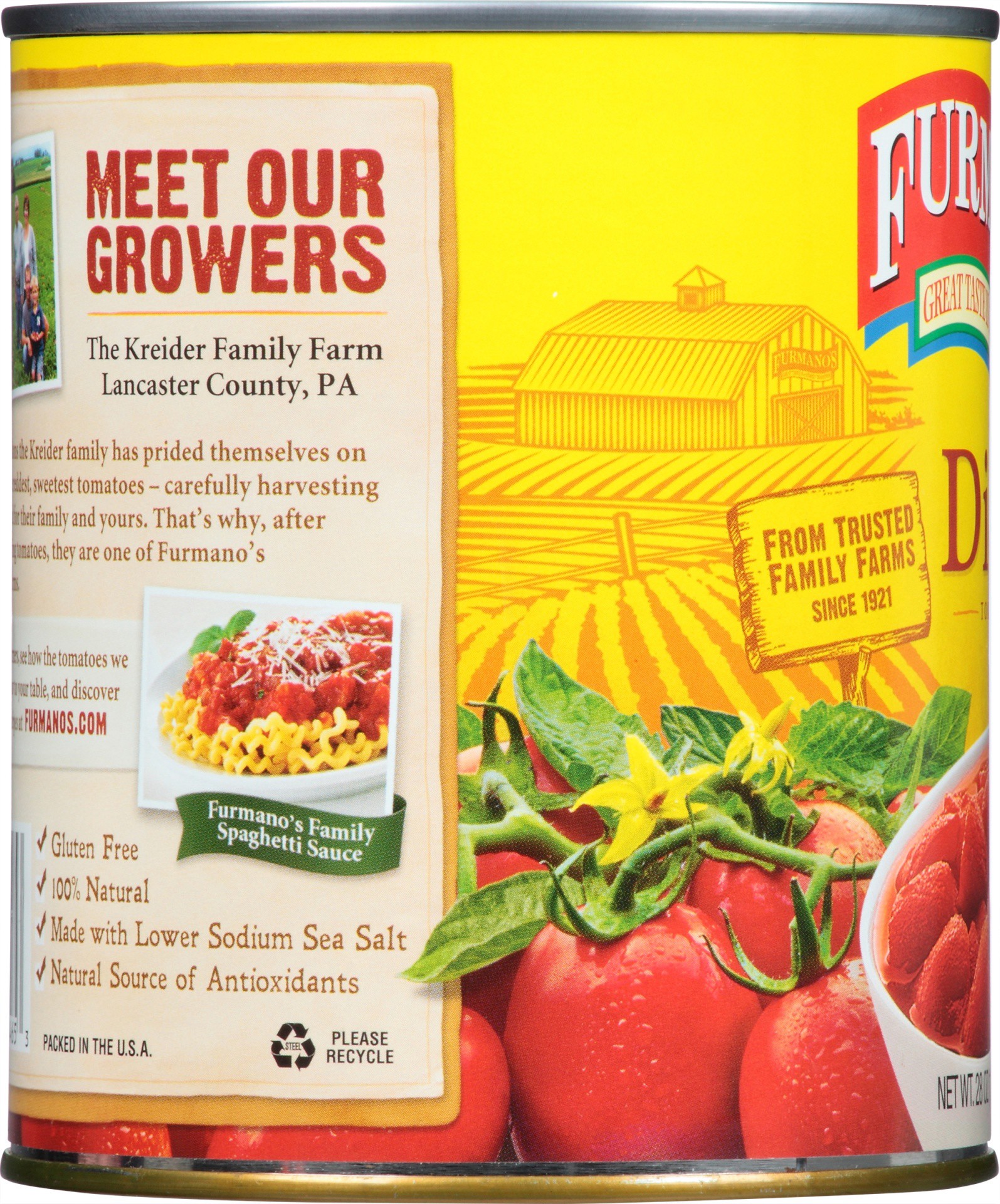 slide 3 of 6, Furmano's Furmanos Tomato Diced, 28 oz