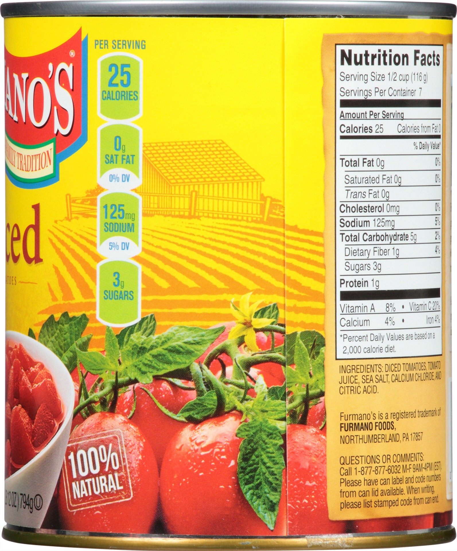 slide 4 of 6, Furmano's Furmanos Tomato Diced, 28 oz