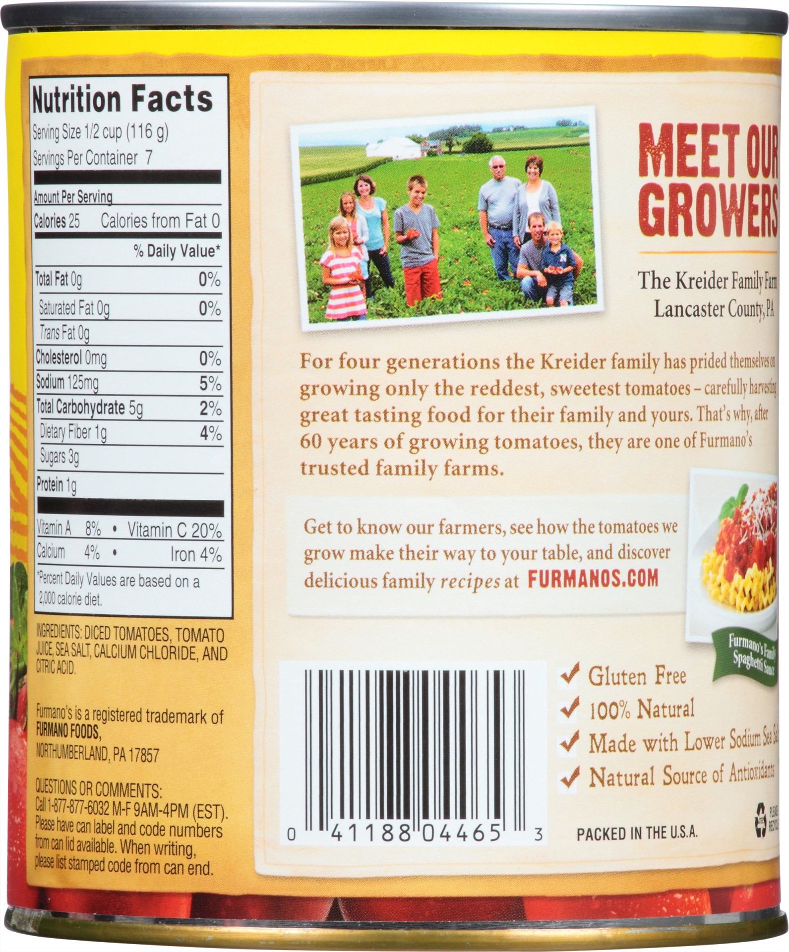 slide 5 of 6, Furmano's Furmanos Tomato Diced, 28 oz