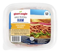 Giant Eagle Deli Sliced Uncured Ham, Honey