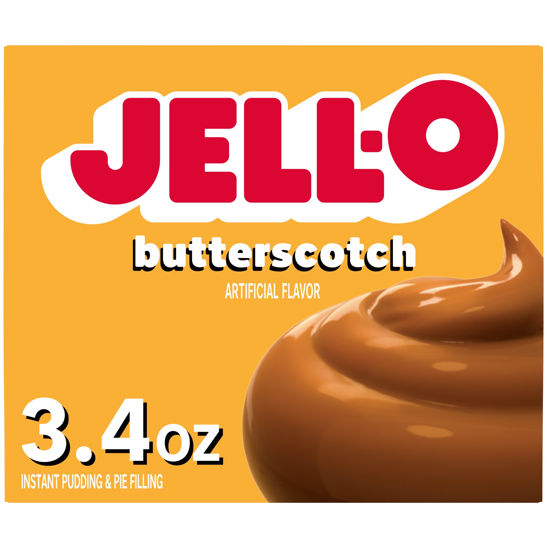 slide 1 of 9, Jell-O Butterscotch Artificially Flavored Instant Pudding & Pie Filling Mix, 3.4 oz Box, 3.4 oz