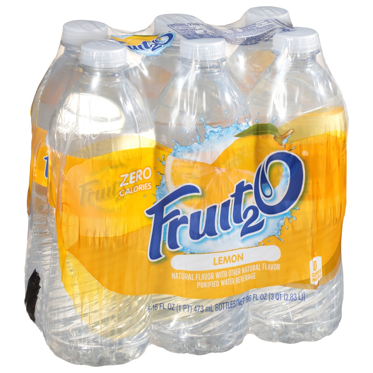 slide 2 of 9, Fruit2O Lemon Purified Water Beverage 6 ea, 6 ct