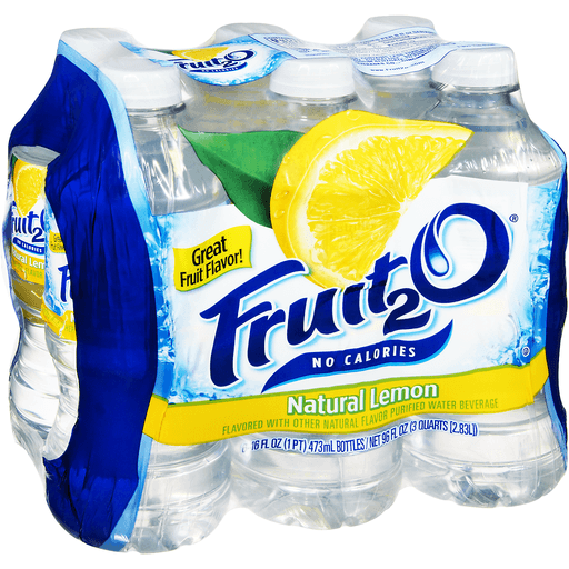 slide 3 of 13, Fruit2O Lemon Purified Water Beverage, 6 ct; 16 fl oz