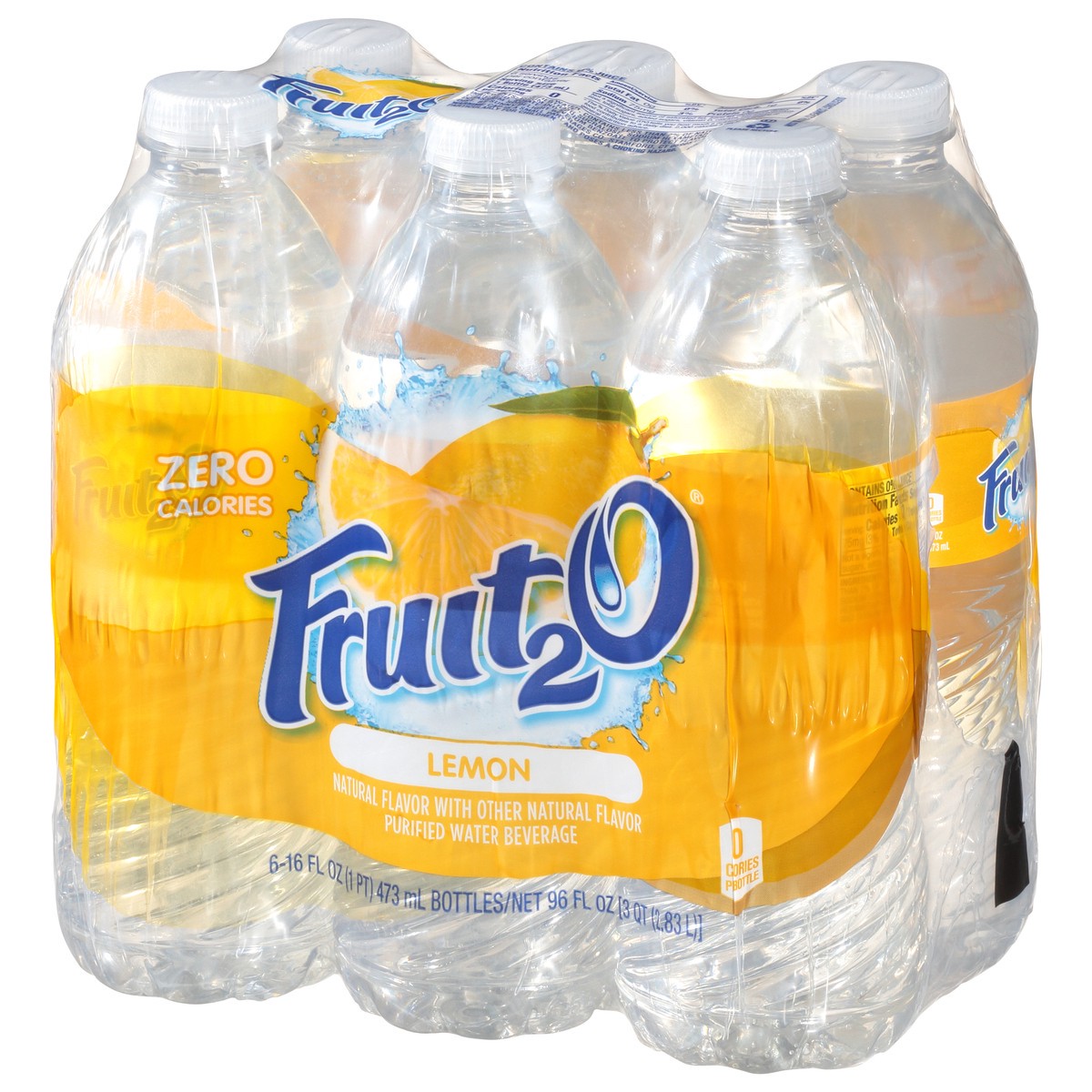 slide 9 of 9, Fruit2O Lemon Purified Water Beverage 6 ea, 6 ct