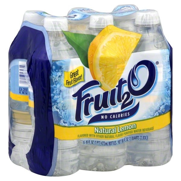 slide 1 of 13, Fruit2O Lemon Purified Water Beverage, 6 ct; 16 fl oz