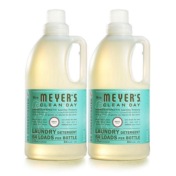 slide 1 of 1, Mrs. Meyer's Clean Day Laundry Detergent, Basil, 64 oz