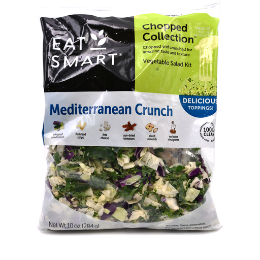 slide 1 of 1, Eat Smart Chopped & Crumbled Mediterranean Crunch Salad Kit , 10 oz