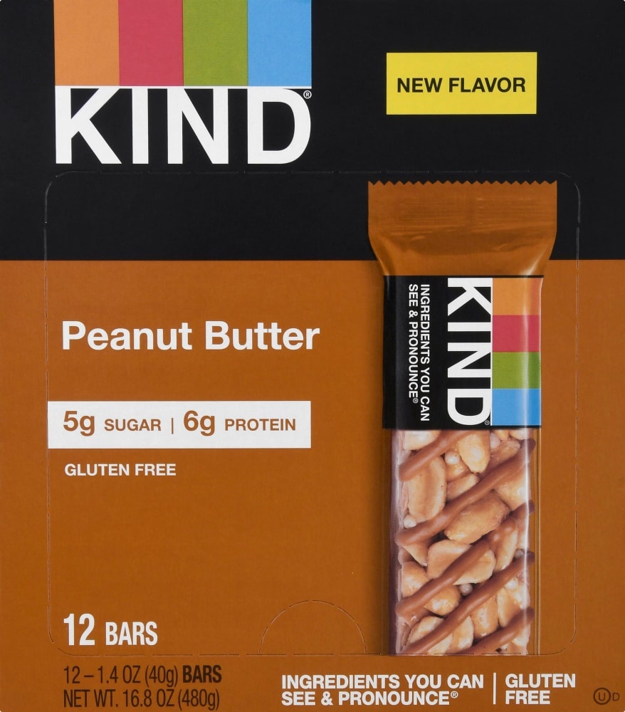 slide 1 of 1, KIND Peanut Butter Bars, 12 ct; 1.4 oz