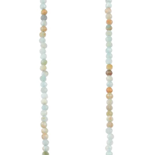 slide 1 of 3, Faceted Amaonzite Round Beads, 2mm By Bead Landing, 2mm