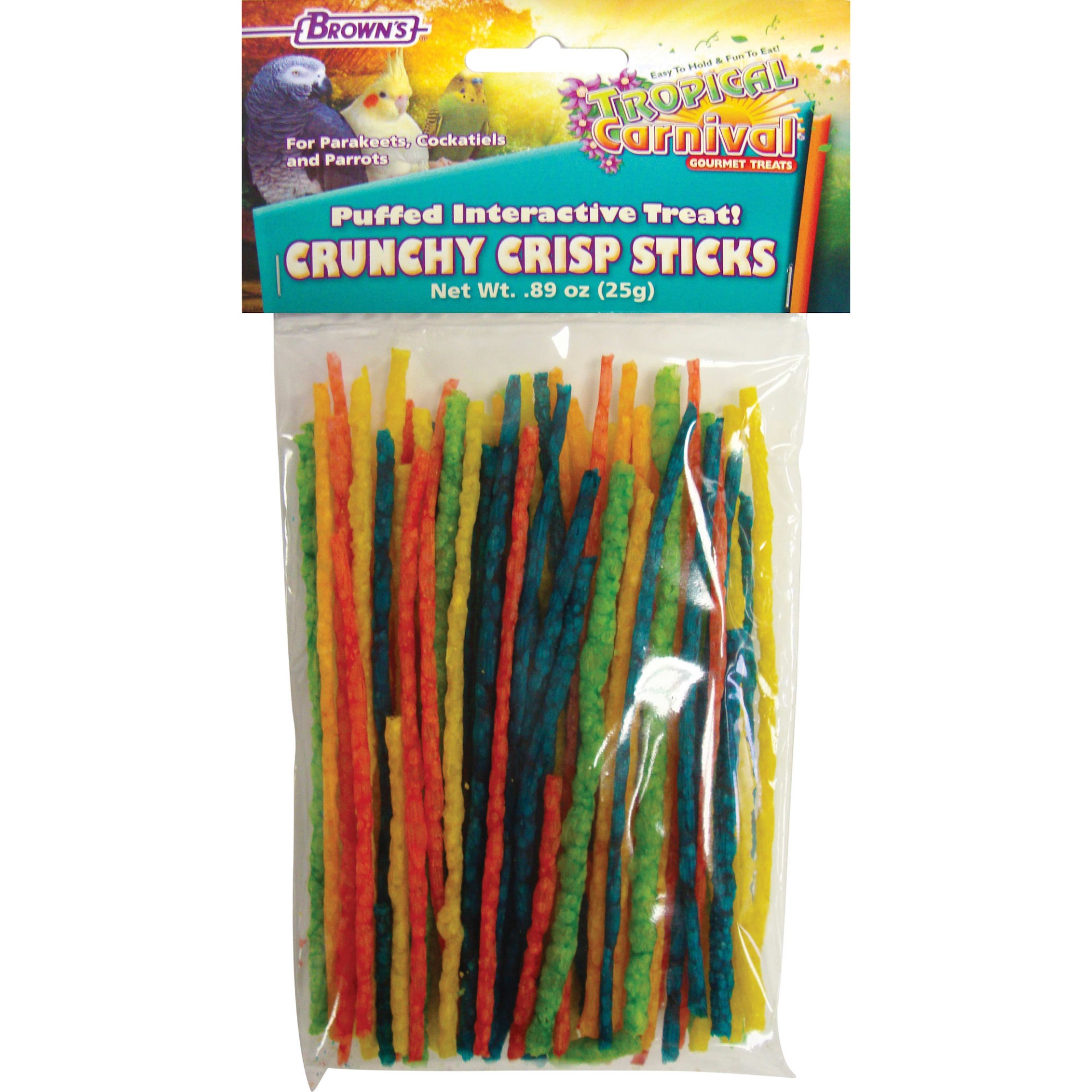 slide 1 of 1, Brown's Tropical Carnival Crunchy Crisp Bird Treat Sticks, 0.89 oz