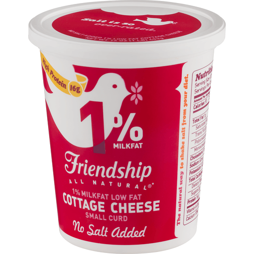 slide 3 of 9, Friendship Dairies Low Fat Small Curd 1% Milkfat No Salt Added Cottage Cheese, 16 oz
