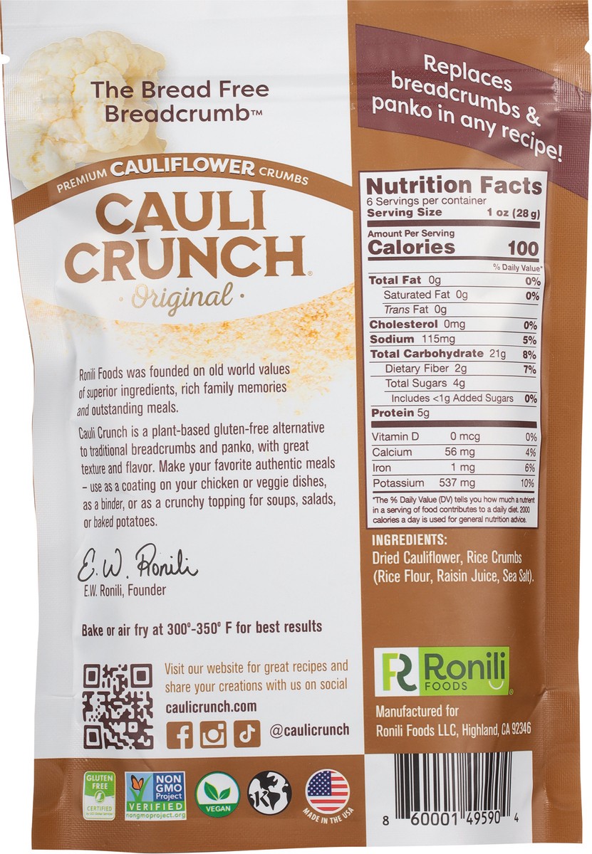 slide 5 of 13, Ronili Foods Cauli Crunch Premium Original Cauliflower Crumbs 6 oz, 6 oz