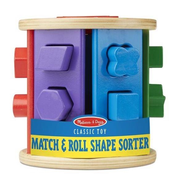 slide 1 of 1, Melissa & Doug Match And Roll Shape Sorter - Classic Wooden Toy, 1 ct