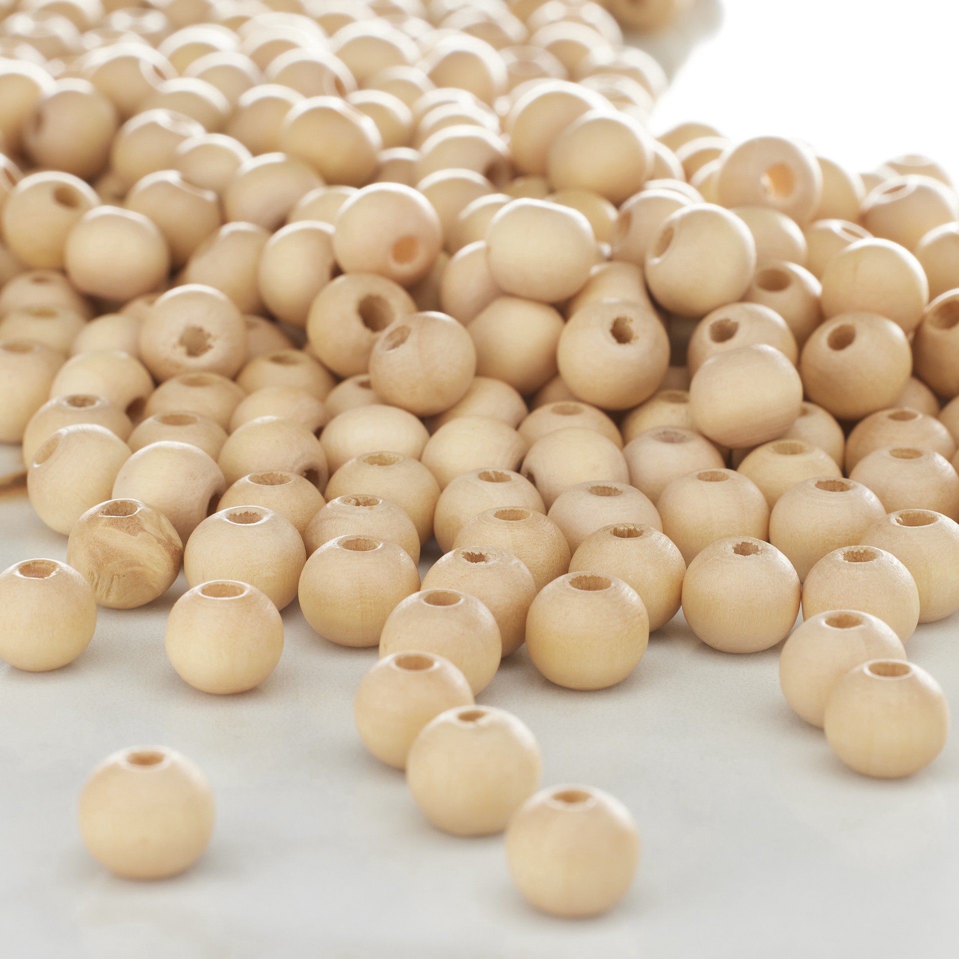 slide 4 of 4, 8mm Natural Wood Round Craft Beads By Bead Landing, 8mm