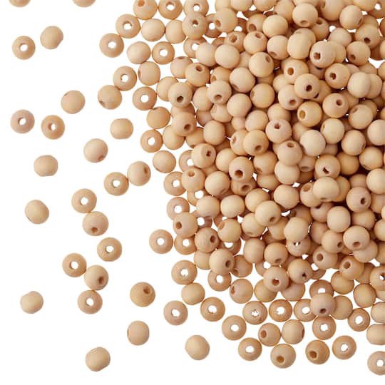 slide 1 of 4, 8mm Natural Wood Round Craft Beads By Bead Landing, 8mm