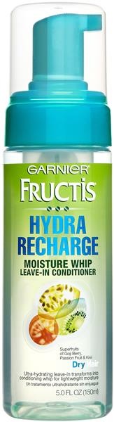 slide 1 of 1, Garnier Fructis Hydra Recharge Moisture Whip Leave-In Conditioner for Dry Hair, 5 oz