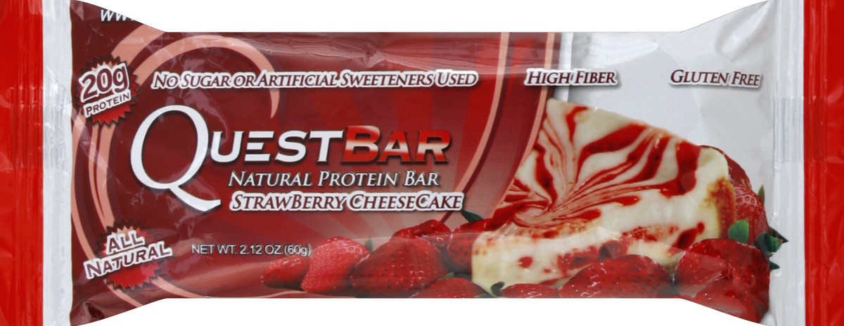 slide 5 of 6, Quest Protein Bar, Natural, Strawberry Cheesecake, 2.12 oz