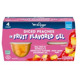 Kroger® Diced Peaches in Strawberry Flavored Gel Cups