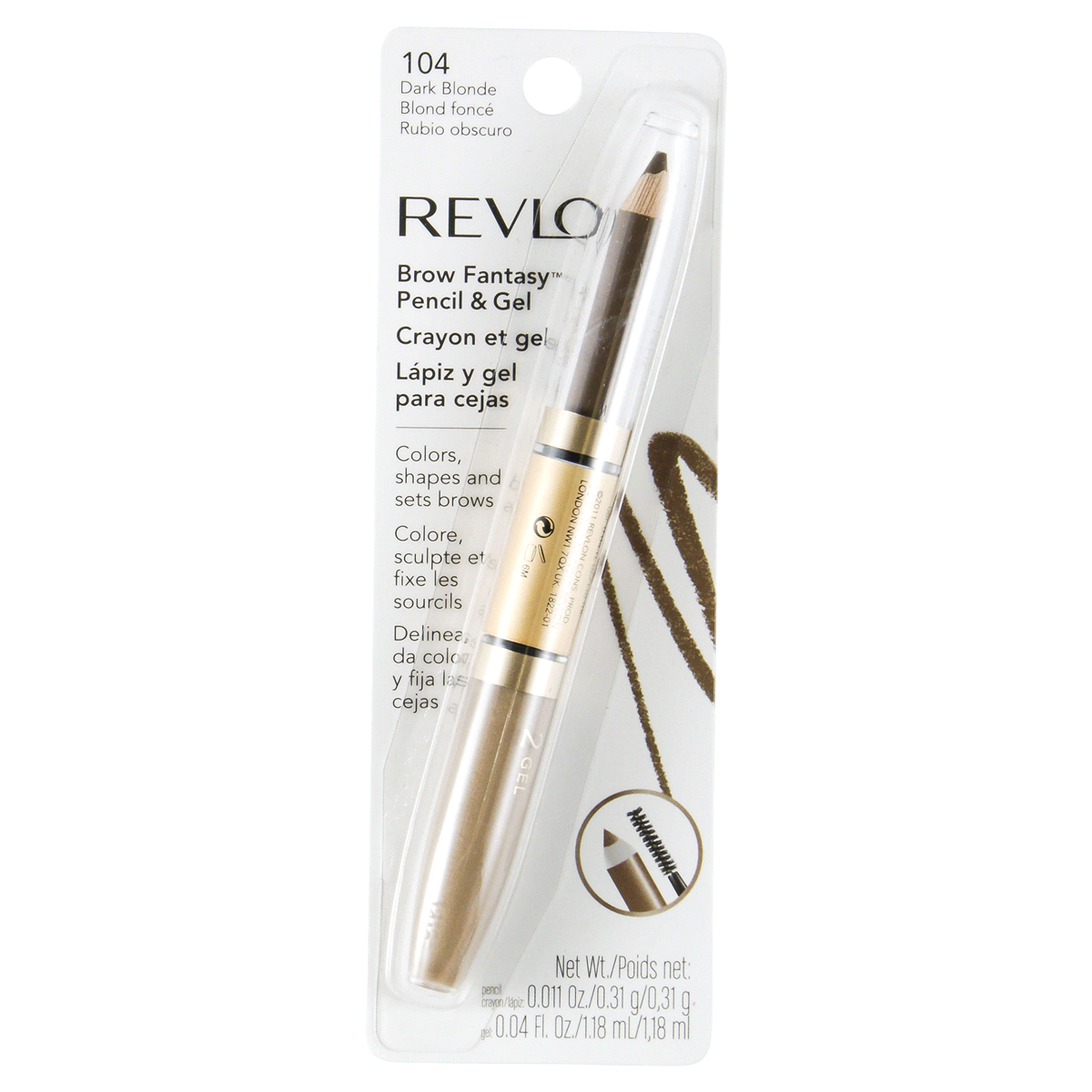 slide 1 of 2, Revlon Brow Fantasy Pencil & Gel - Dark Blonde, 1 ct