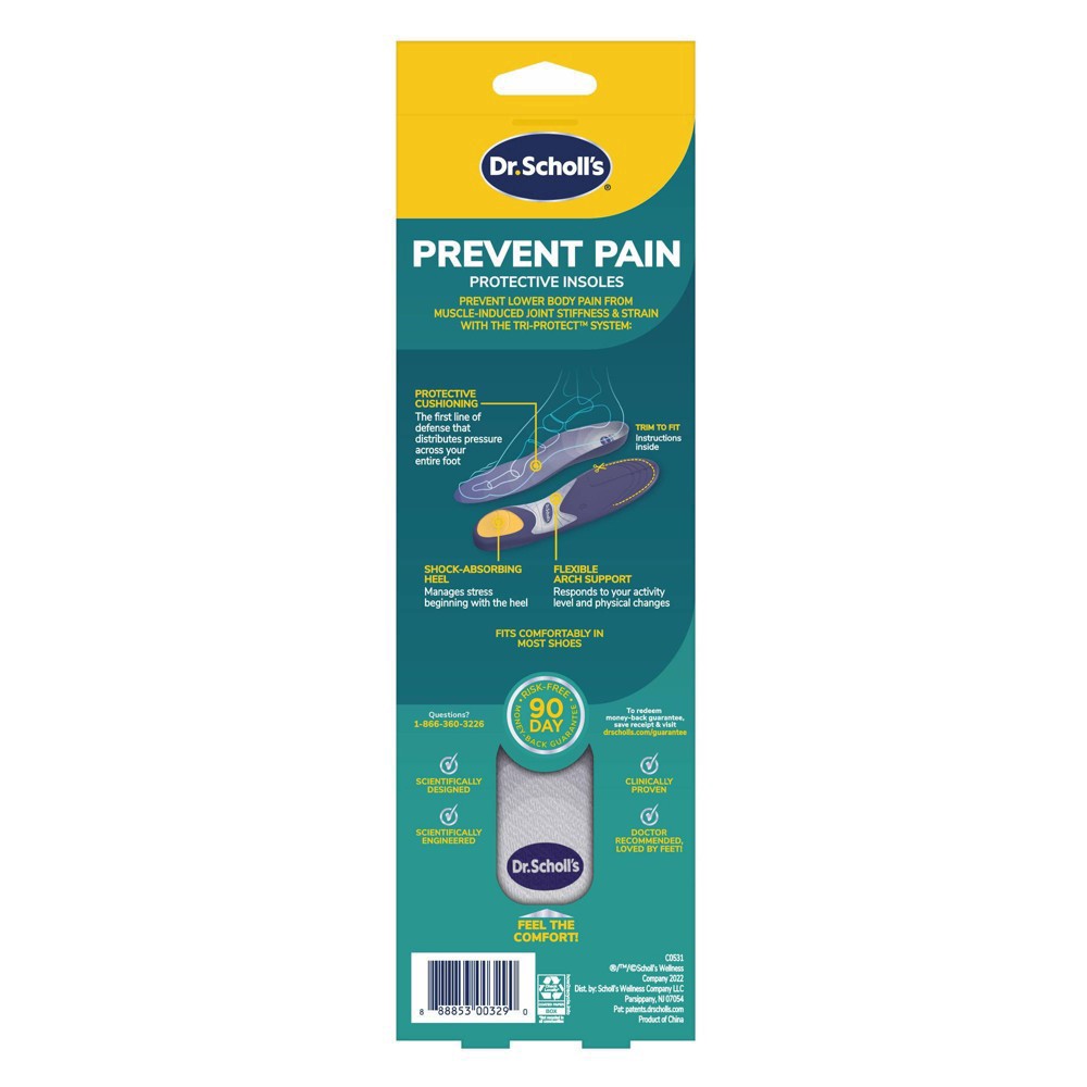 slide 9 of 9, Dr. Scholl's Prevent Pain Women's Insoles - Size (6-10), 1 ct