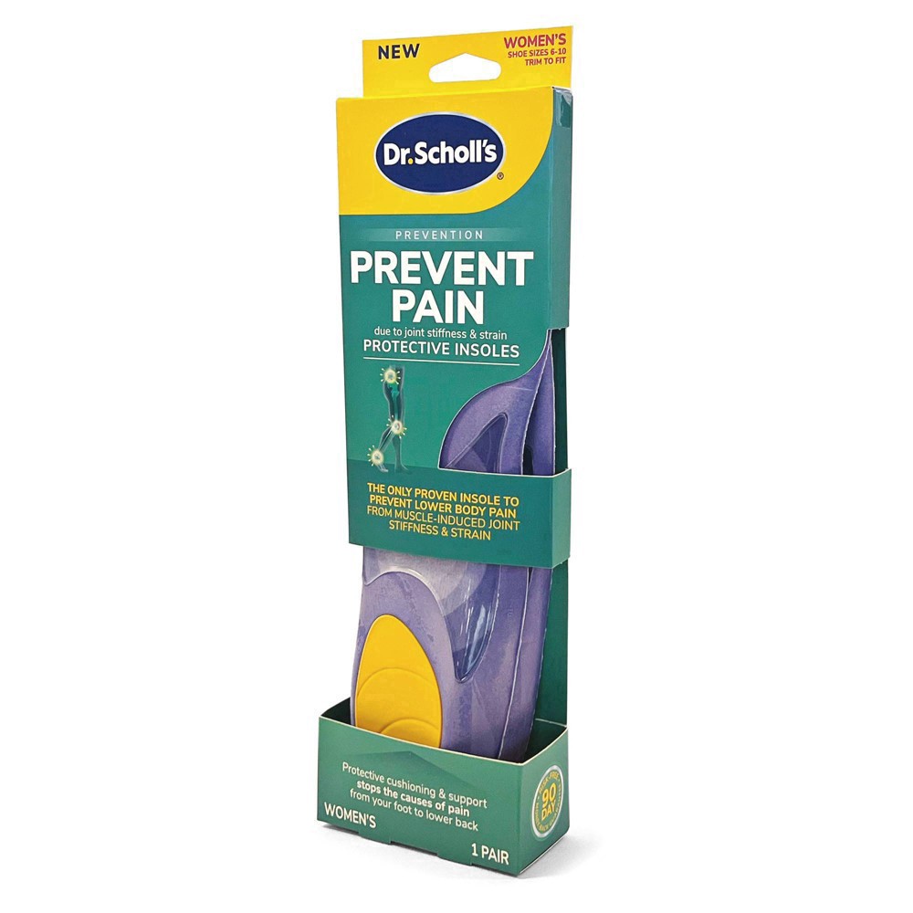 slide 4 of 9, Dr. Scholl's Prevent Pain Women's Insoles - Size (6-10), 1 ct