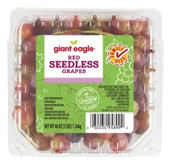 Giant Eagle Red Seedless Grapes, 48oz, Family Size