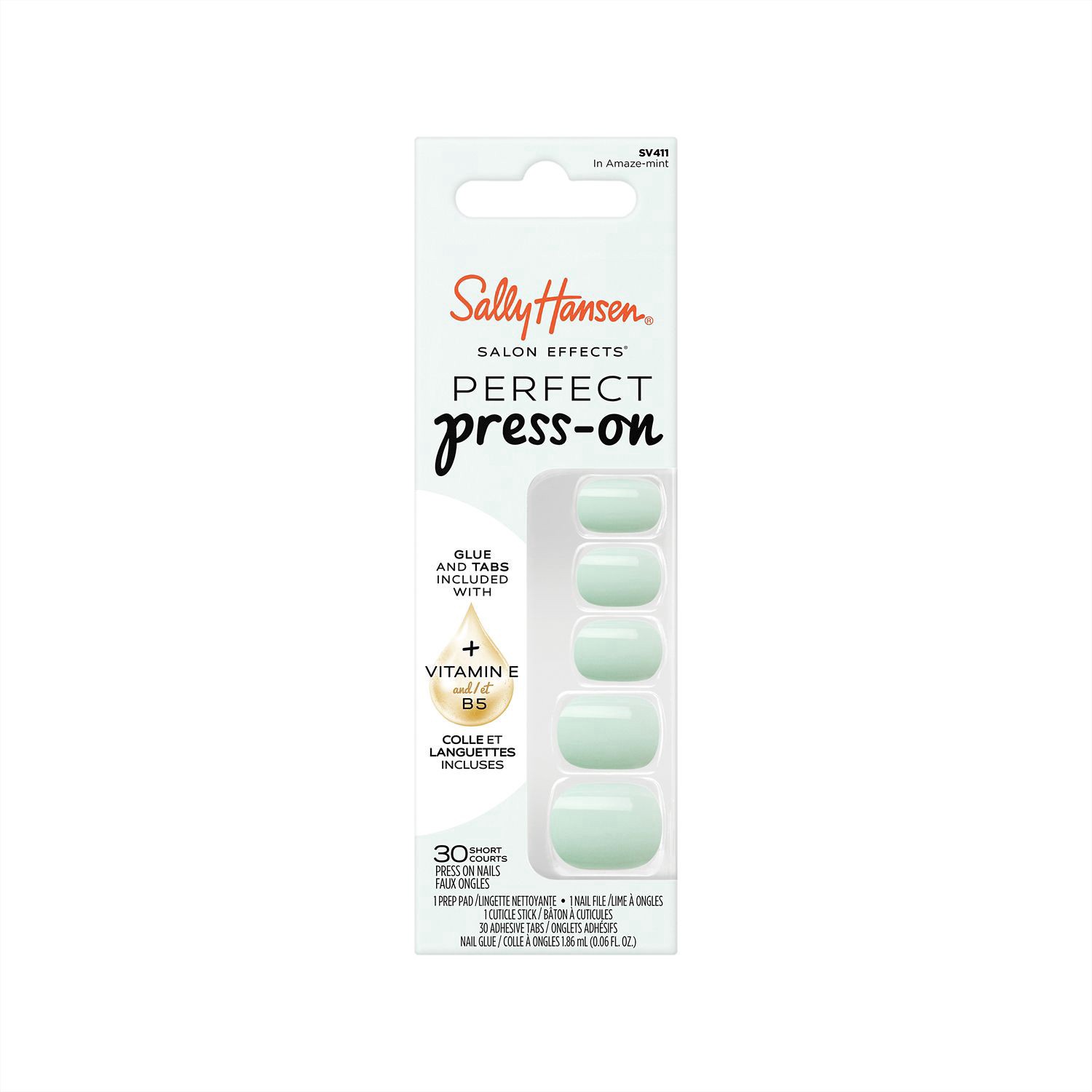 slide 1 of 1, SALLY HANSEN Sh Perfect Press On In Amaze, Ment, 1 ct