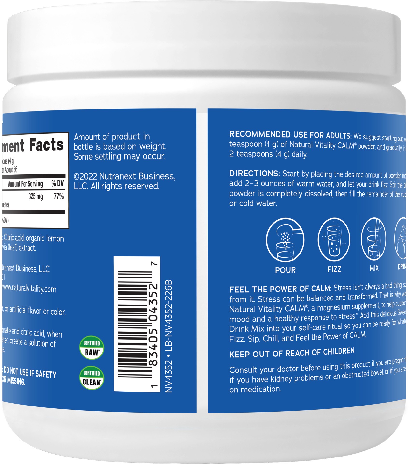 slide 5 of 5, Calm Sweet Orange Flavor Anti-Stress Drink Mix 1 8 oz, 1 ct