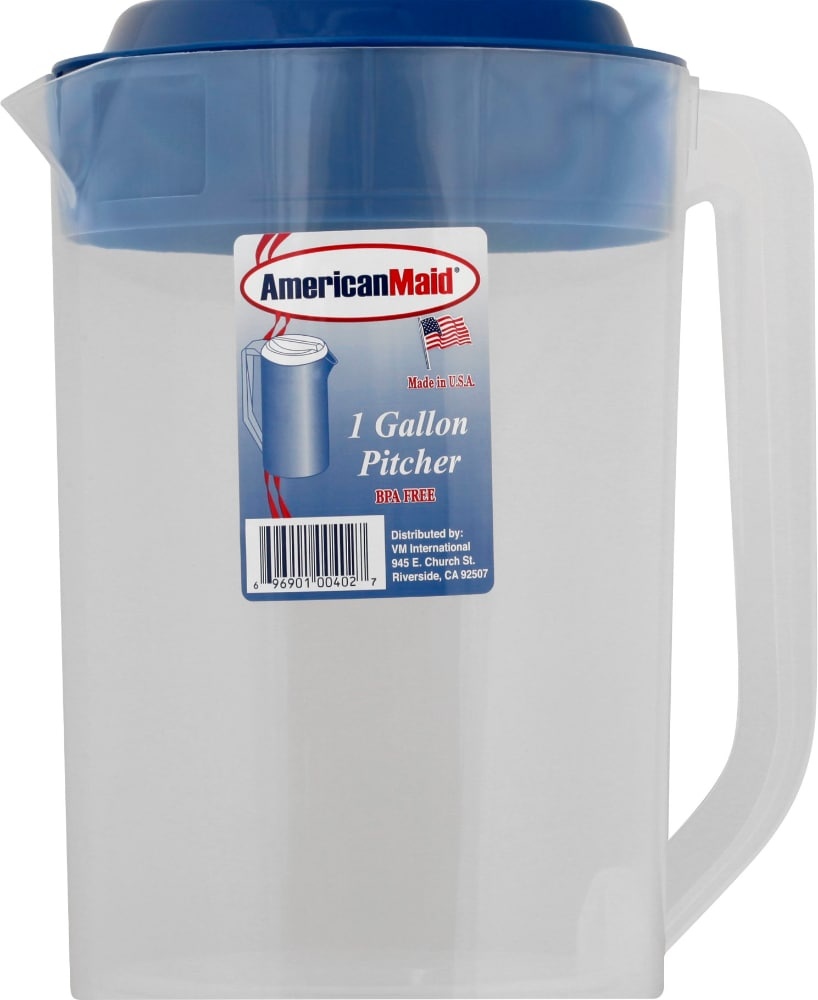 slide 1 of 8, American Maid Plastic Pitcher - Blue, 1 gal