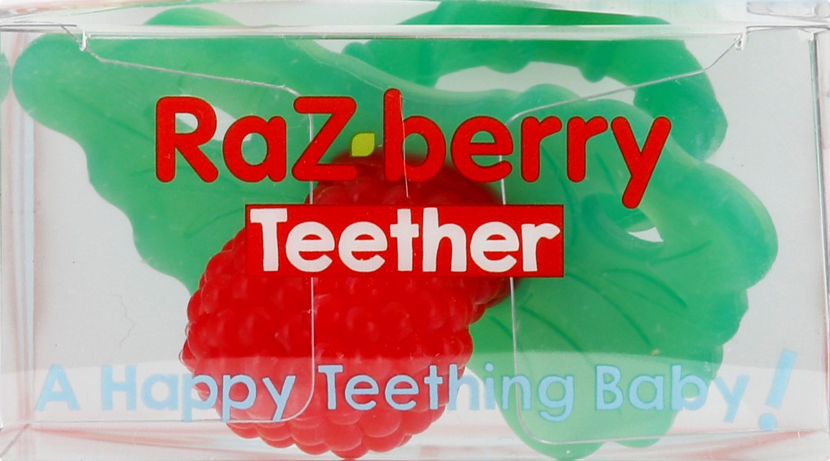 slide 9 of 9, RaZbaby Soft Silicone Raz-Berry Teether 1 ea, 1 ct