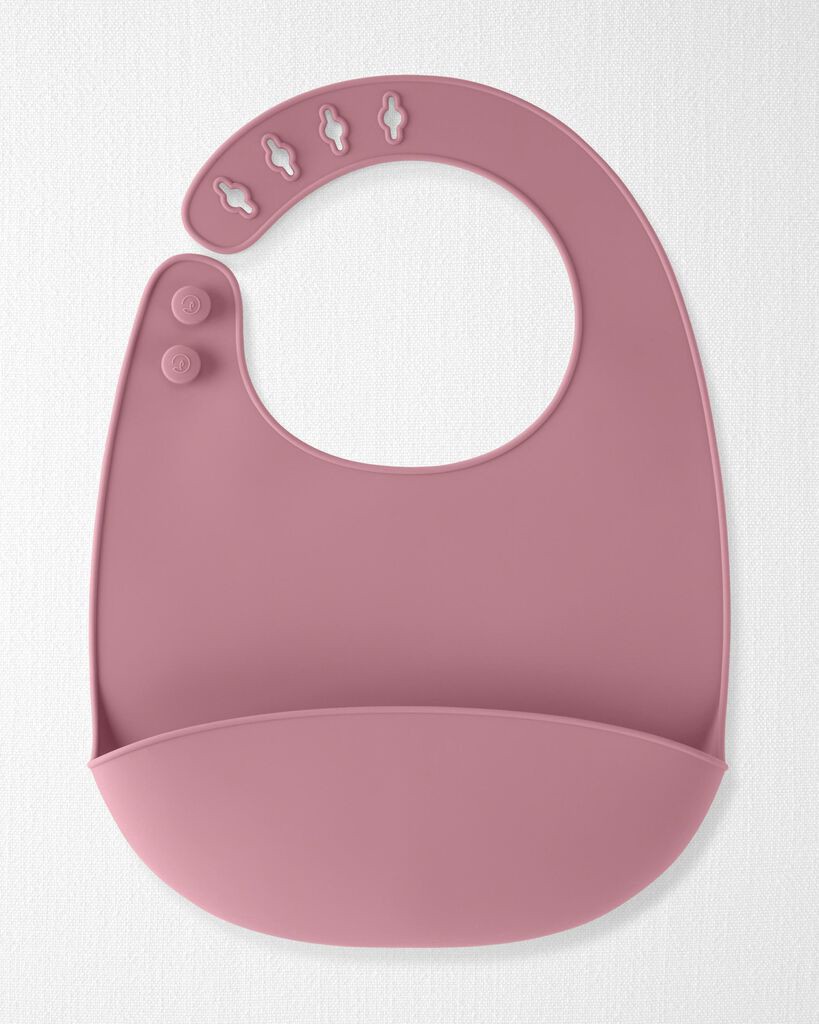 slide 4 of 4, Littleplanet Skiphop 2-Pack Silicone Bibs Mauve NS, 1 ct