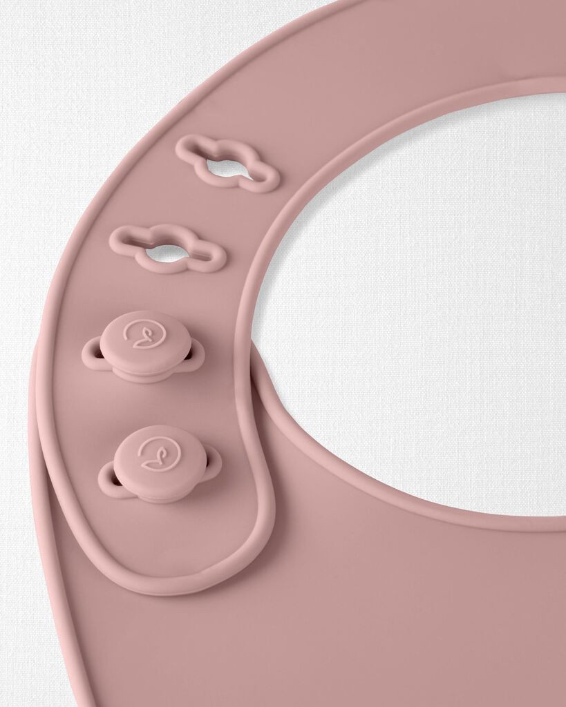slide 2 of 4, Littleplanet Skiphop 2-Pack Silicone Bibs Mauve NS, 1 ct