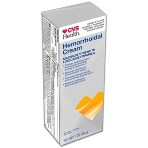 slide 1 of 1, Cvs Health Hemorrhoidal Cream Maximum Strength Lidocaine Formula, 1 Oz, 1 oz