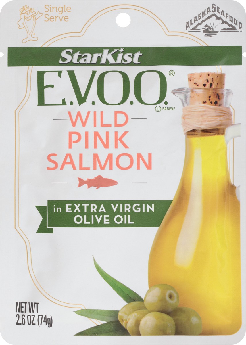 slide 7 of 9, Starkist Selects E.V.O.O. Wild Caught Pink Salmon Pouch, 2.6 oz